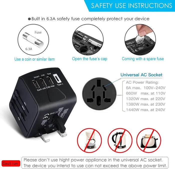 All-in-One Universal Travel Adapter