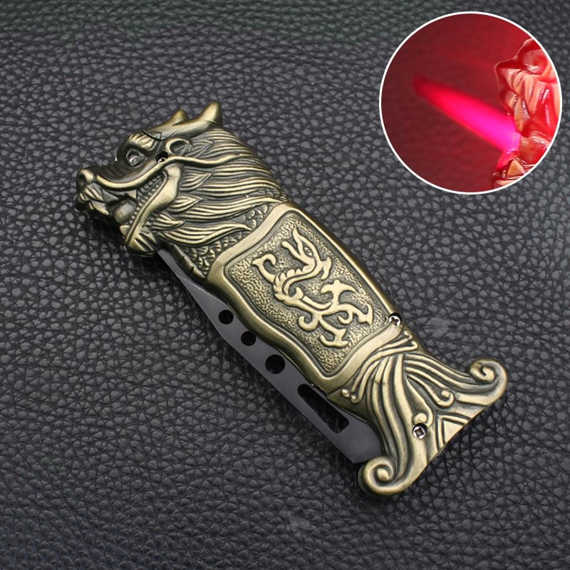 Multi-functional Creative Inflatable Windproof Lighter With Knife Home European Simple Lighter