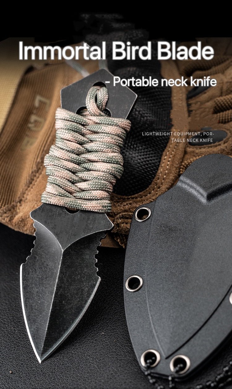 Outdoor Tactical Knife Necklace Blade