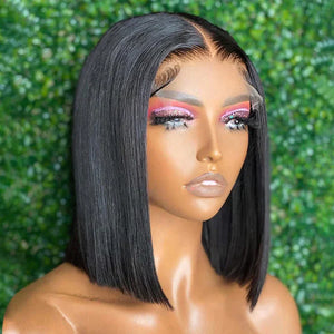 🔥4x4 Lace Closure Straight Bob Wig Human Hair 200% Density