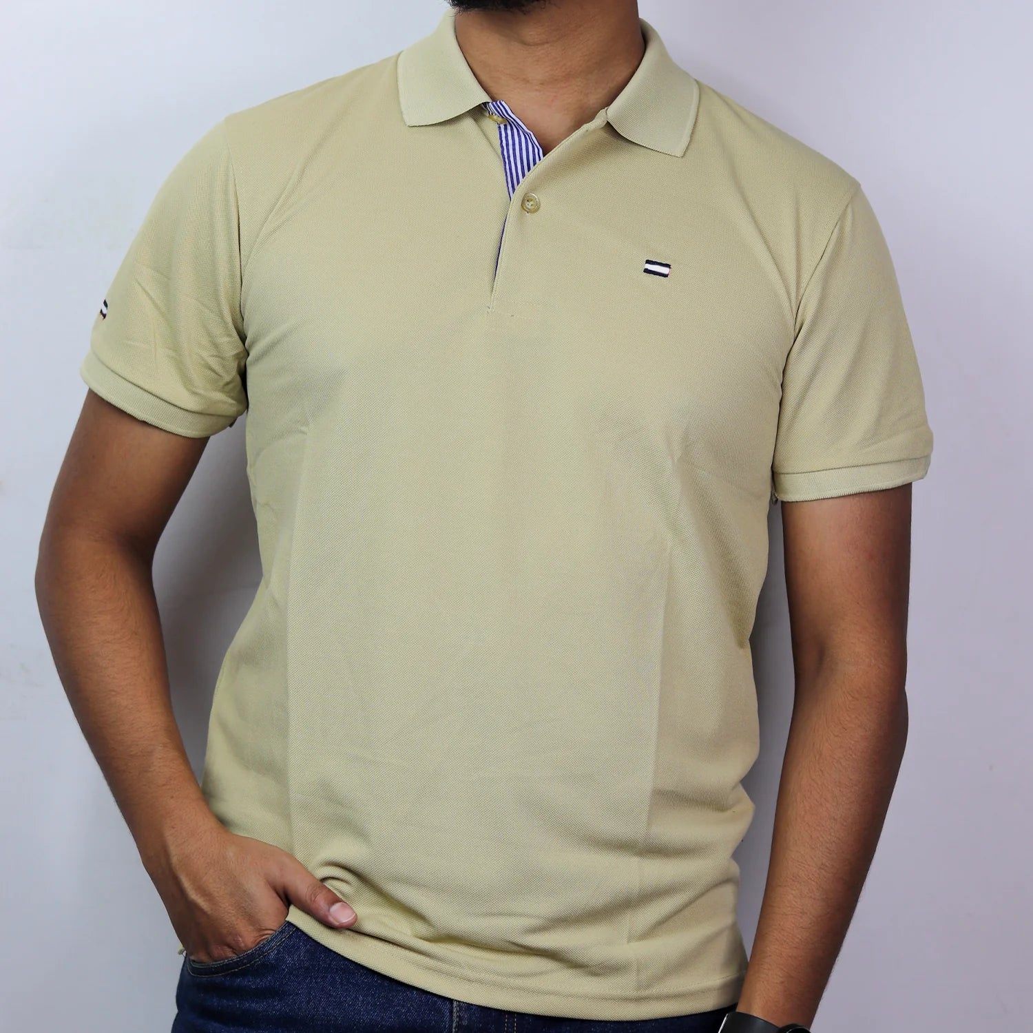 Solid Color Men's Polo T-shirt