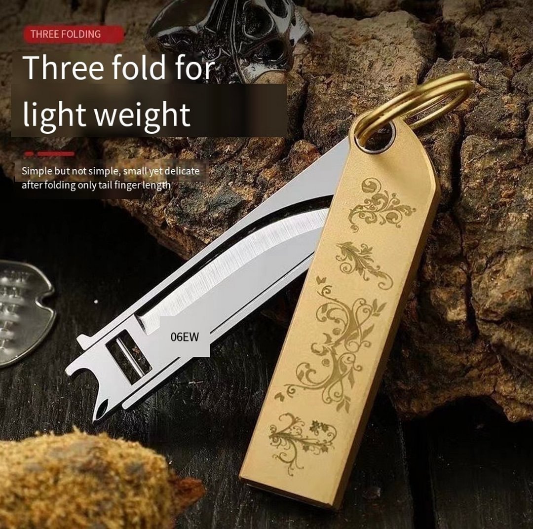 🎁M390 Three-stage Brass Folding Knife