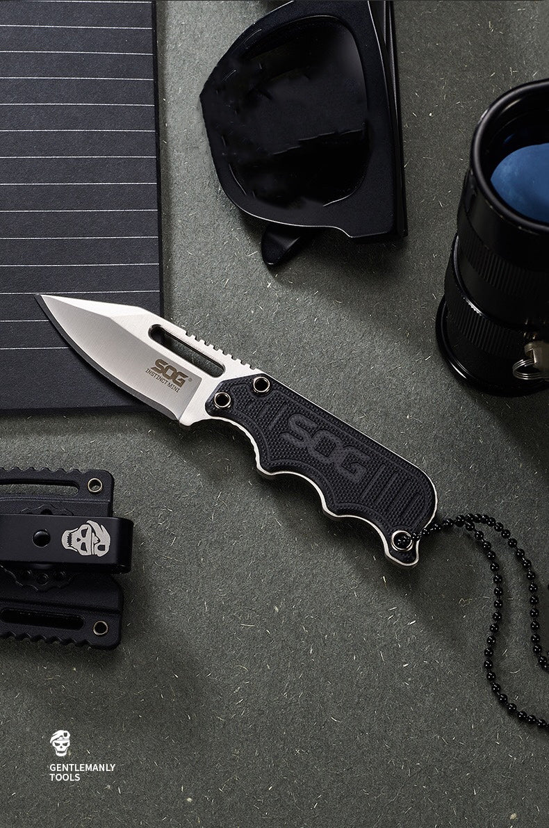 Mini tactical straight blade knife