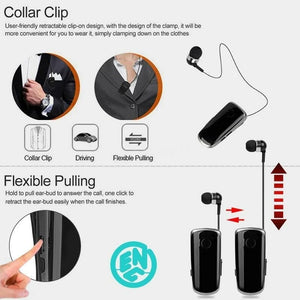 Collar-clip Bluetooth Headset