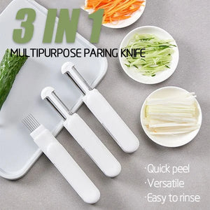 (Summer Hot Sale - 50% OFF)3 in 1 Multifunctional Rotary Paring Knife