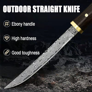 💥Order Today Only And Get A Free Exquisite Storage Box💥Damascus Pattern Outdoor High Hardness Survival Knife