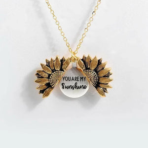 🔥🌞"You Are My Sunshine" Sunflower Necklace🌻(Double-sided engraving)