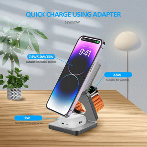 3-in-1 Magnetic Wireless Charger