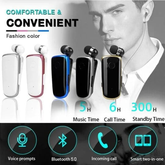 Collar-clip Bluetooth Headset