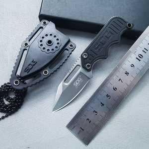 Mini tactical straight blade knife