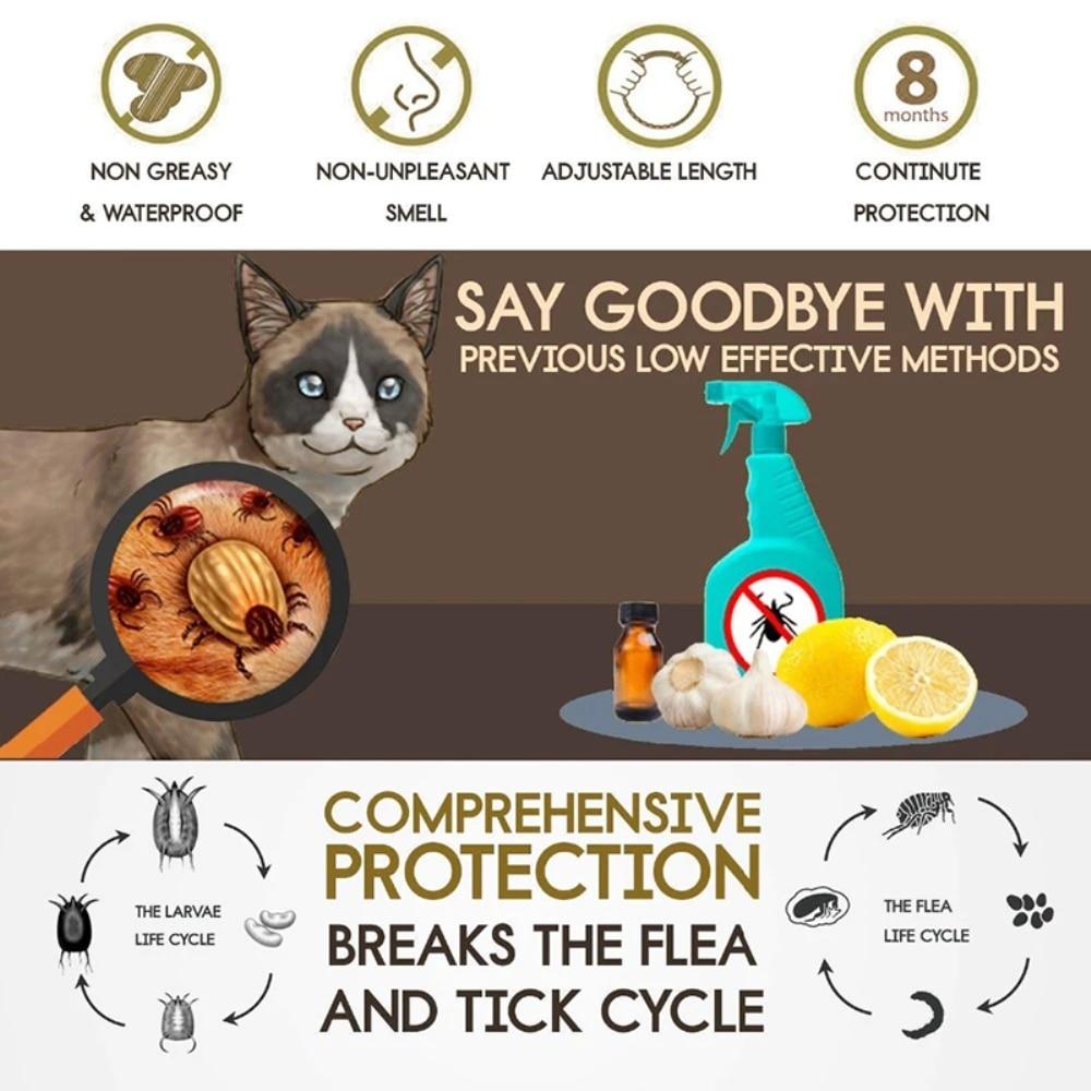 Flea & Tick Prevention Collar for Cats & Dogs (Buy 1 Free 1)